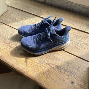 Hoka Blue and Green Women's Sneakers